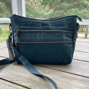 Lug Slider Peacock Crossbody Bag NWT